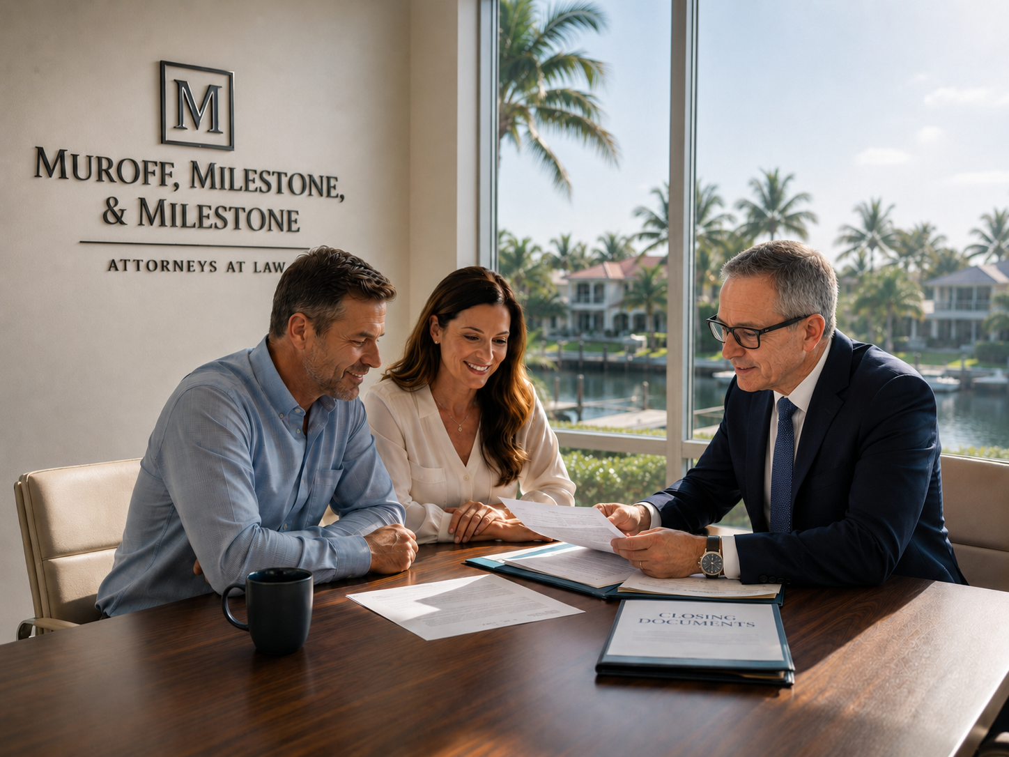 Family discussing legal matters in a welcoming office environment